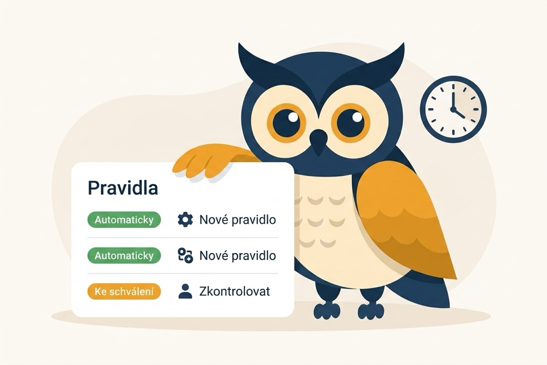 Sova GuruWatch u cenových pravidel, kde většina změn běží automaticky